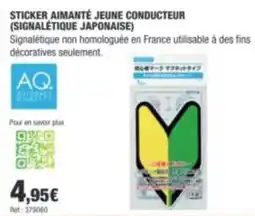 Autobacs AQ. AURAFI STICKER AIMANTÉ JEUNE CONDUCTEUR offre