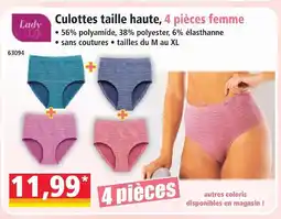 Norma Lady life culottes taille haute, 4 pièces femme offre