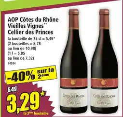 Norma Cellier des princes aop côtes du rhône vieilles vignes offre