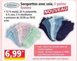Norma Ellenor soquettes avec soie 5 paires femme offre