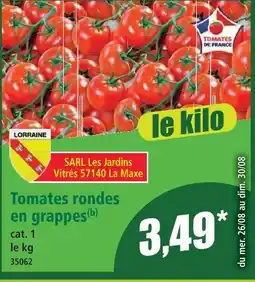 Norma Tomates rondes en grappes offre