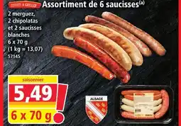 Norma Alsace assortiment de 6 saucisses offre