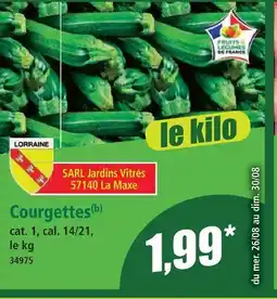 Norma Courgettes offre