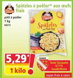 Norma Tante germaine spätzles à poêler aux œufs frais offre