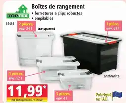 Norma Toptex boîtes de rangement transparentes offre