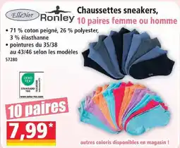 Norma Ellenor ronley chaussettes sneakers offre