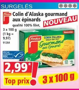 Norma Findus colin d'alaska gourmand aux épinards offre