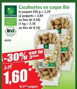 Norma Bio sonne cacahuètes en coque bio offre