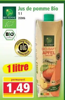 Norma Bio sonne jus de pomme bio offre