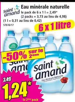Norma Saint amand eau minérale naturelle offre