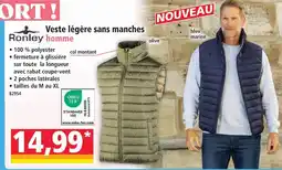 Norma Ronley veste légère sans manches homme offre