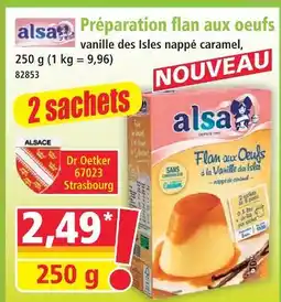 Norma Alsa préparation flan aux œufs offre