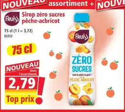 Norma Fruis sirop zéro sucres pêche-abricot offre