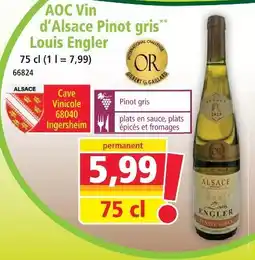 Norma Louis engler aoc vin d'alsace pinot gris offre