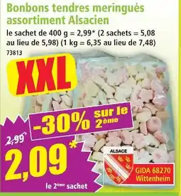 Norma Bonbons tendres meringués assortiment alsacien offre