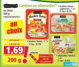 Norma Dufauré et fils lardons nature supérieurs offre