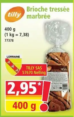 Norma Tilly brioche tressée marbrée offre