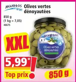 Norma Mendros olives vertes dénoyautées offre