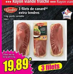 Norma Le gaulois 3 filets de canard extra tendres offre