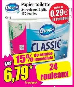 Norma Ooops! papier toilette offre