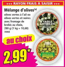 Norma Mélange d'olives vertes à l'ail offre