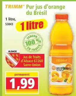 Norma Trimm pur jus d'orange du brésil offre