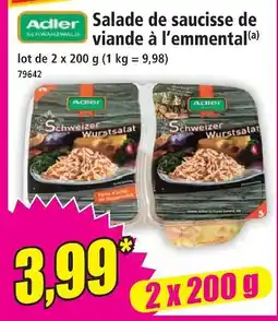 Norma Adler salade de saucisse de viande à l’emmental offre