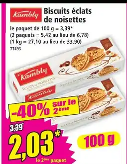 Norma Kambly biscuits éclats de noisettes offre