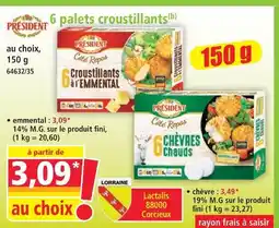 Norma Président 6 palets croustillants emmental offre