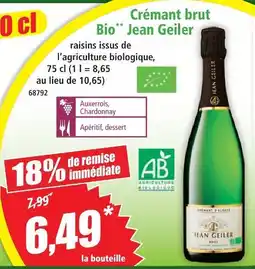 Norma Jean geiler crémant brut bio offre