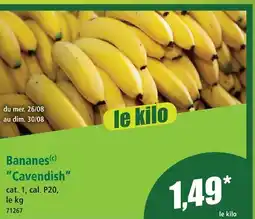 Norma Bananes cavendish offre
