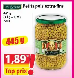 Norma St. antoine petits pois extra-fins offre