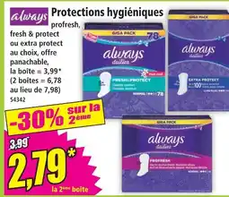 Norma Always protections hygiéniques fresh & protect offre
