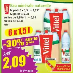 Norma Vittel eau minérale naturelle offre