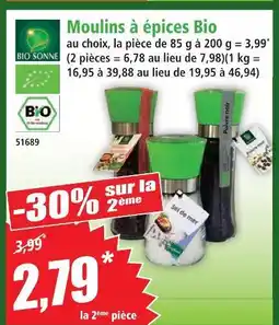 Norma Bio sonne moulins à épices bio offre