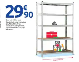 Mr Bricolage Étagère bois métal 5 tablettes offre