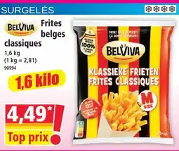 Norma Belviva frites belges classiques offre