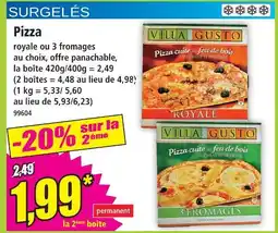 Norma Villa gusto pizza royale offre