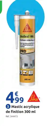 Mr Bricolage Sika mastic acrylique de finition 300 ml offre