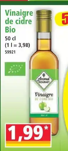 Norma Atromel gourmet vinaigre de cidre bio offre