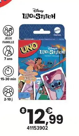 JouéClub Disney uno lilo & stitch offre