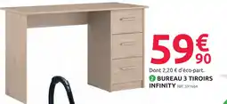 Mr Bricolage Bureau 3 tiroirs infinity offre