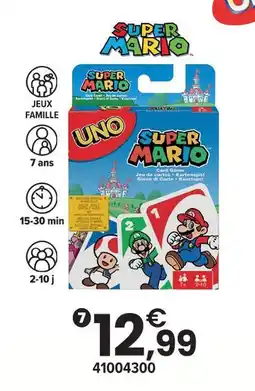 JouéClub Uno uno super mario bros offre