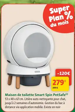 Maxi Zoo Petsafe maison de toilette smart spin offre