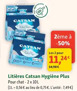 Maxi Zoo Catsan litières hygiène plus offre