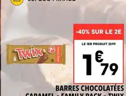 Supeco Twix - barres chocolatées offre