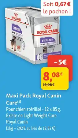 Maxi Zoo Royal canin maxi pack care offre