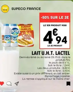 Supeco Lactel - lait u.h.t offre
