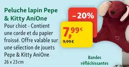 Maxi Zoo Anione peluche lapin pepe & kitty offre