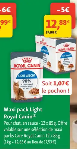 Maxi Zoo Royal canin maxi pack light offre